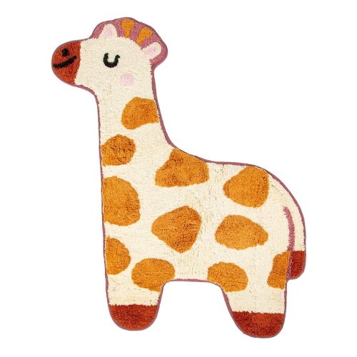 Covor din bumbac pentru copii sass & belle giraffe, 57 x 80 cm, portocaliu- bej