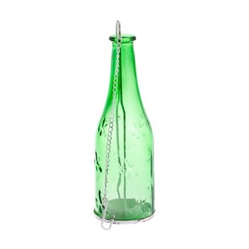 Felinar de agățat din sticlă dakls romance, verde