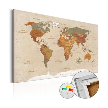 Hartă decorativă a lumii bimago beige chic 120 x 80 cm