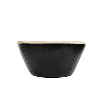 Măsuță cu blat din lemn de mango label51 indi, Ø 80 cm, negru