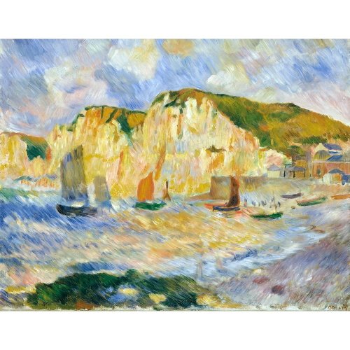 Fedkolor Reproducere tablou auguste renoir - sea and cliffs, 90 x 70 cm