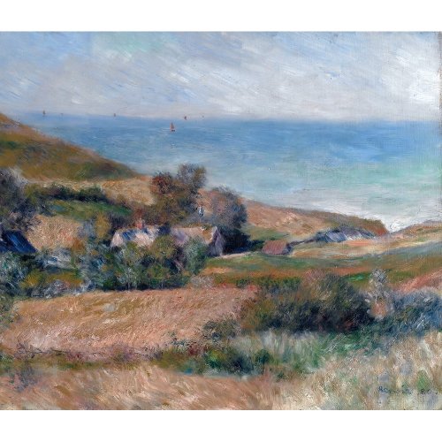 Fedkolor Reproducere tablou auguste renoir - view of the seacoast near wargemont in normandy, 70 x 60 cm