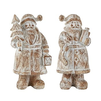Set 2 figurine decorative kj collection santa claus, 13,5 cm
