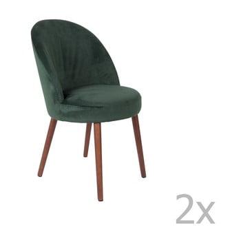 Set 2 scaune dutchbone barbara, verde închis