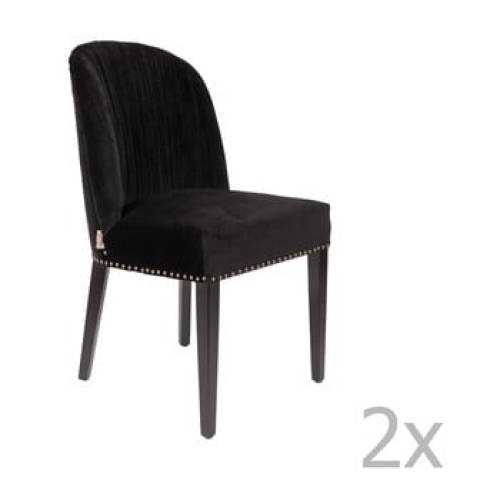 Set 2 scaune dutchbone cassidy, negru