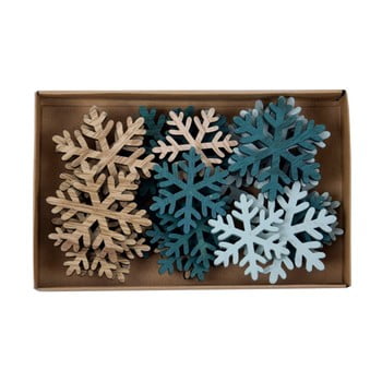 Set 24 decorațiuni în formă de fulgi ego dekor snowflake