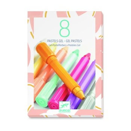 Set 8 creioane cu gel djeco soft