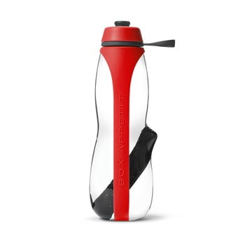Sticlă sport cu filtru cărbune binchotan black + blum eau good duo, 700 ml, roșu