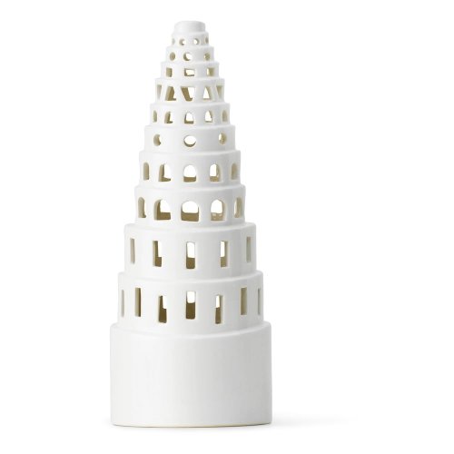 Suport ceramic pentru lumânări de crăciun kähler design lighthouse, ø 9 cm, alb