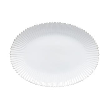 Tavă ovală din gresie ceramică costa nova pearl, lățime 50 cm, alb