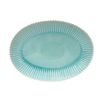 Tavă ovală din gresie ceramică costa nova pearl, lățime 50 cm, turcoaz