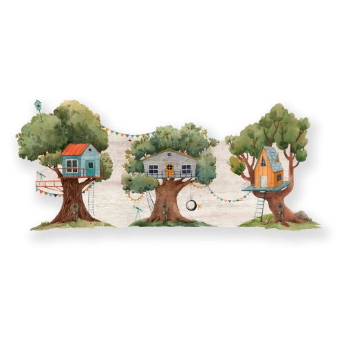Umeraș de perete verde pentru copii tree house - little nice things