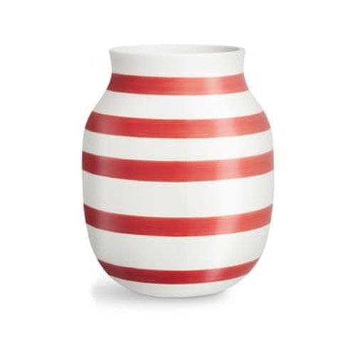 Vază din ceramică kähler design omaggio, înălțime 20,5 cm, alb-roșu