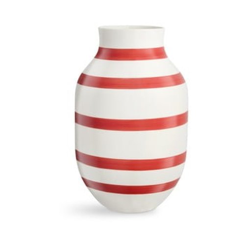 Vază din ceramică kähler design omaggio, înălțime 31 cm, alb-roșu