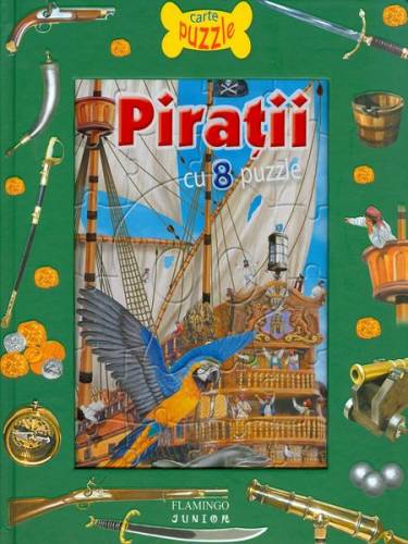 Pirații. carte cu 8 puzzle