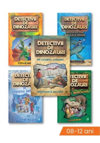 Pachet detectivii de dinozauri, set 5 carti