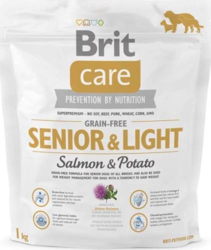 Hrana pentru caini brit care grain-free senior salmon and potato