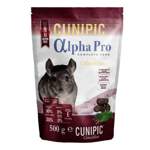 Hrana pentru chinchilla cunipic alpha pro 500g