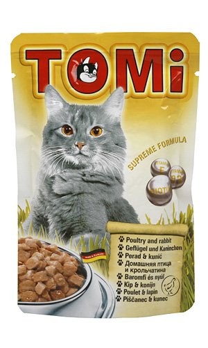 Hrana pentru pisici tomi pui & iepure 100gr