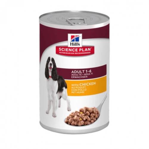 Hill's Science Plan Hrana umeda pentru caini hill's canine adult savoury cu pui 370 g