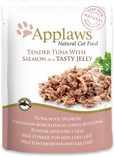Hrana umeda pentru pisici applaws cu file de ton si somon 70 g