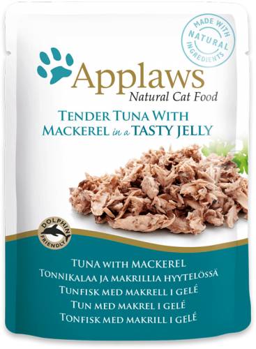 Hrana umeda pentru pisici applaws file de ton si macrou 70g