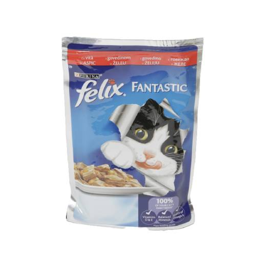 Hrana umeda pentru pisici felix fantastic vita 100g