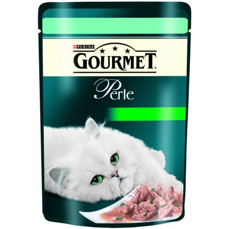 Hrana umeda pentru pisici gourmet perle pastrav si spanac 85gr
