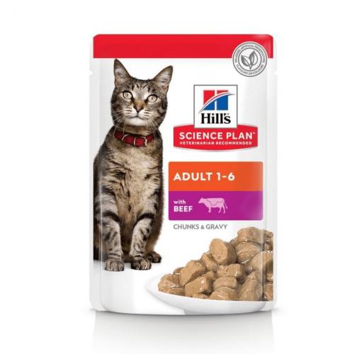 Hrana umeda pentru pisici hill's adult cu vita 85 g