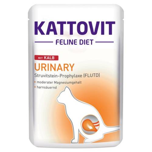Hrana umeda pentru pisici kattovit urinary cu vitel 85 g