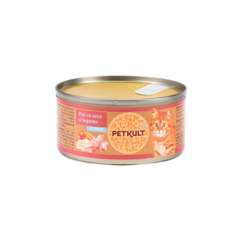 Hrana umeda pentru pisici petkult kitten cu pui 80 g