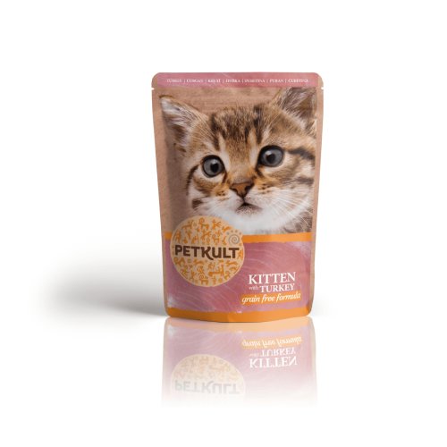 Hrana umeda pentru pisici petkult kitten curcan 100g