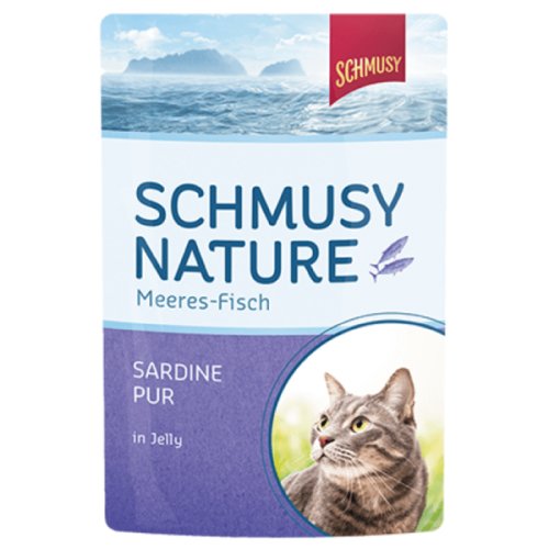 Hrana umeda pentru pisici schmusy nature sardine in gelatina 100g