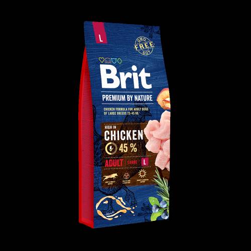 Hrana uscata pentru caini brit premium by nature adult l 15 kg