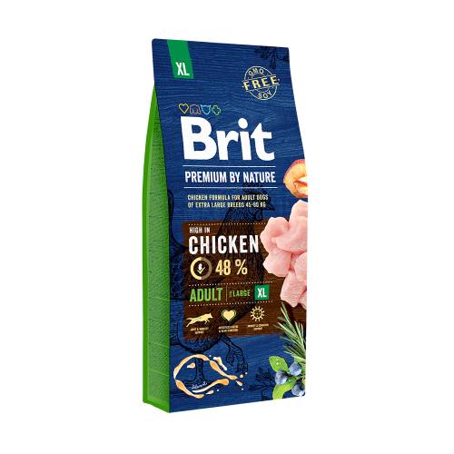 Hrana uscata pentru caini brit premium by nature adult xl 15 kg