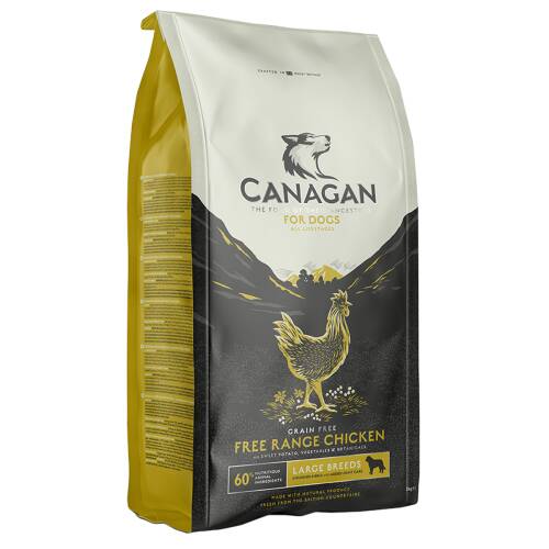 Hrana uscata pentru caini canagan grain free large breed cu pui 12 kg