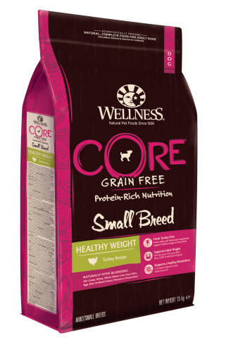 Hrana uscata pentru caini wellness core small breed healthy weight cu curcan 1.5 kg