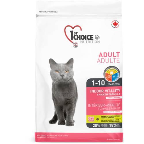 Hrana uscata pentru pisici 1st choice cat adult indoor vitality 350g