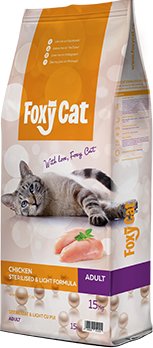 Hrana uscata pentru pisici foxy cat sterilizat cu pui 15 kg