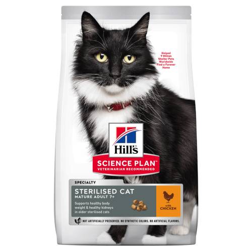 Hrana uscata pentru pisici hill's sp mature adult sterilised cu pui 300 g