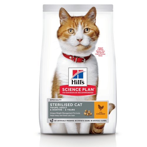 Hill's Science Plan Hrana uscata pentru pisici hill's young adult sterilised cu pui 15 kg