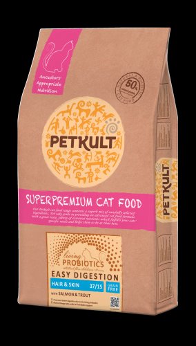 Hrana uscata pentru pisici petkult probiotics hair and skin 7 kg