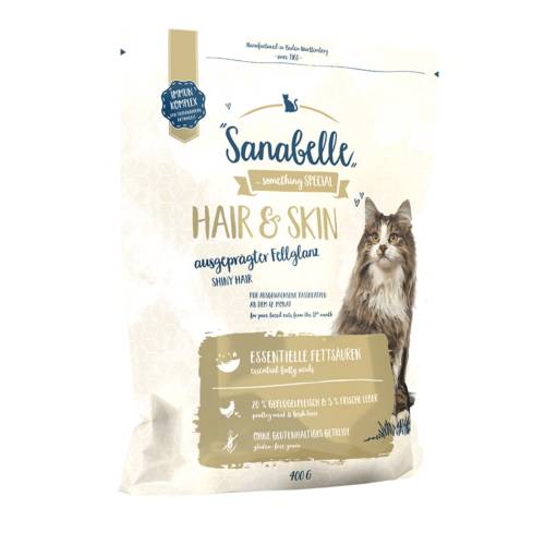 Hrana uscata pentru pisici sanabelle hair and skin 400 g