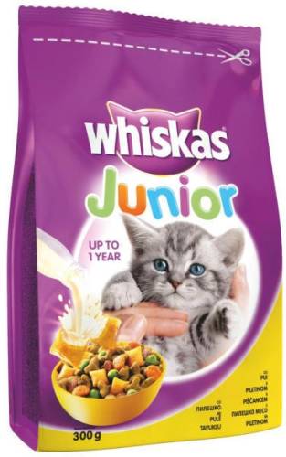 Hrana uscata pentru pisici whiskas junior cu pui 300 g