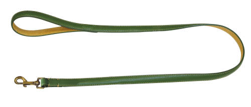 Lesa verde din piele pentru caini croci 1.5x120 cm