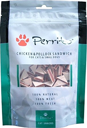 Recompensa caini perrito dog & cat chicken & pollock sandwich 100 gr