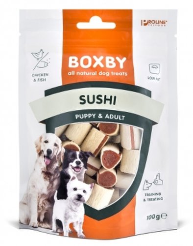 Recompense pentru caini boxby sushi 100g