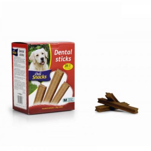 Recompense pentru caini delisnacks dental sticks 28 buc/set