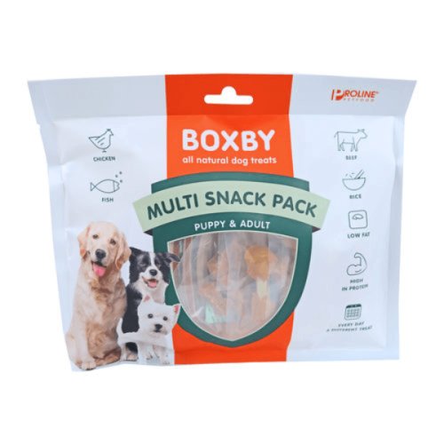 Recompense pentru caini proline boxby snack multi pack 6x25g
