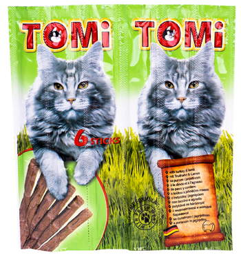 Recompense pentru pisici tomi cu curcan 6 bucati